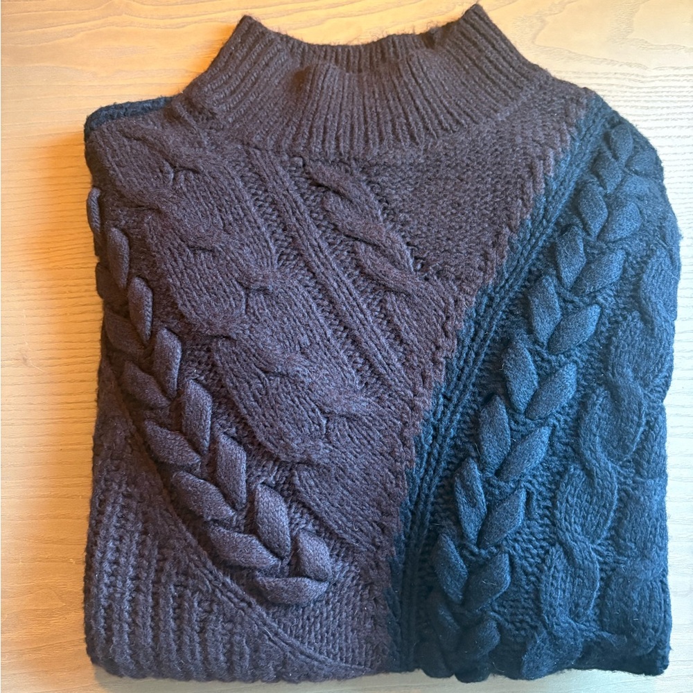 Vera Wang two-tone sweater